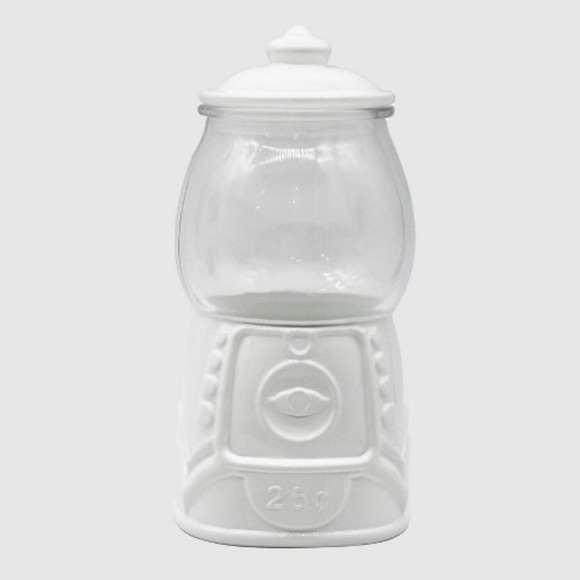 Target Accents Target Glass Gumball Machine Canister White Dollar